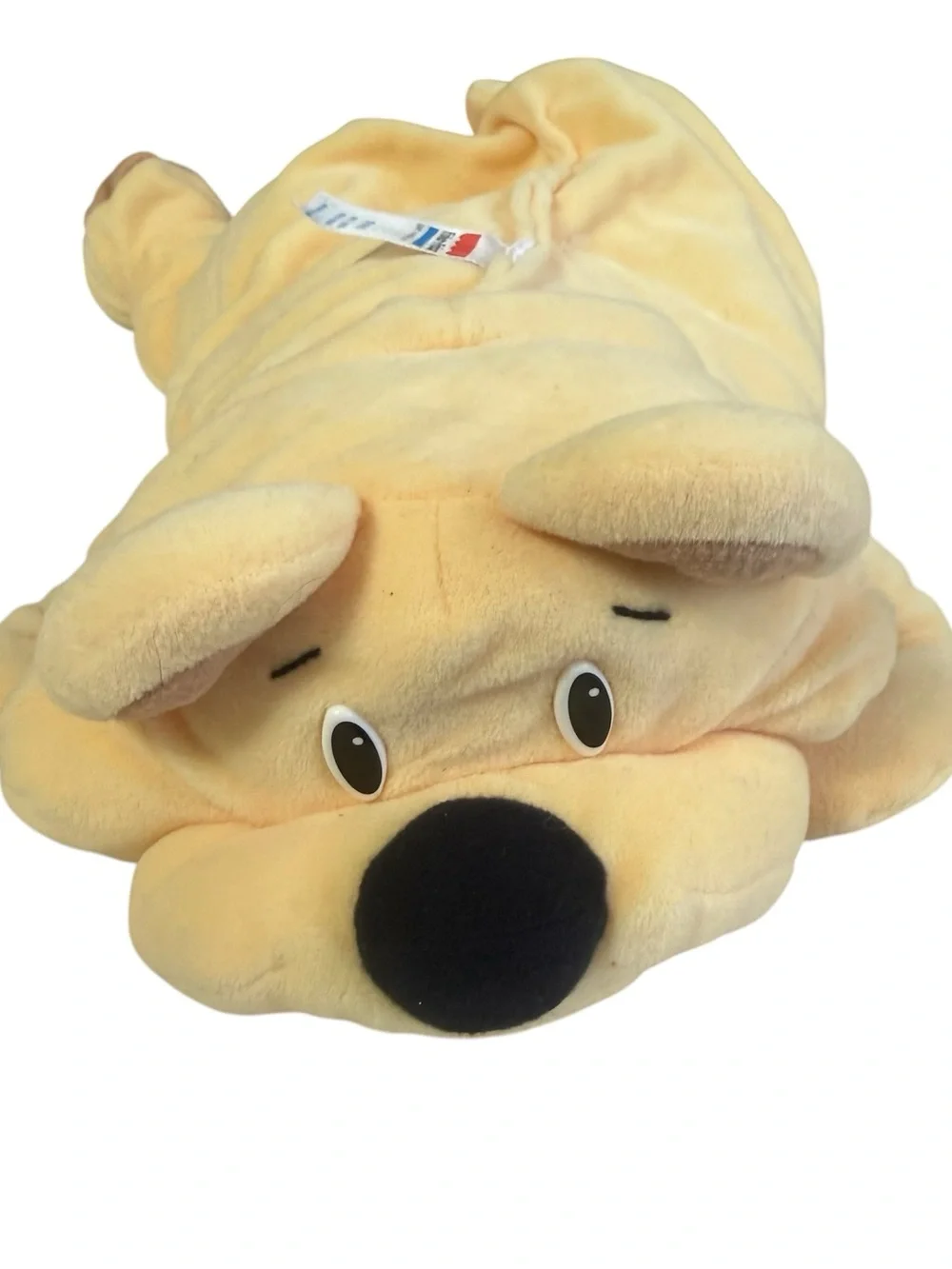 VTG 1993 Fisher Price Puffalump Yellow Dog Puppy Plush Laying Down